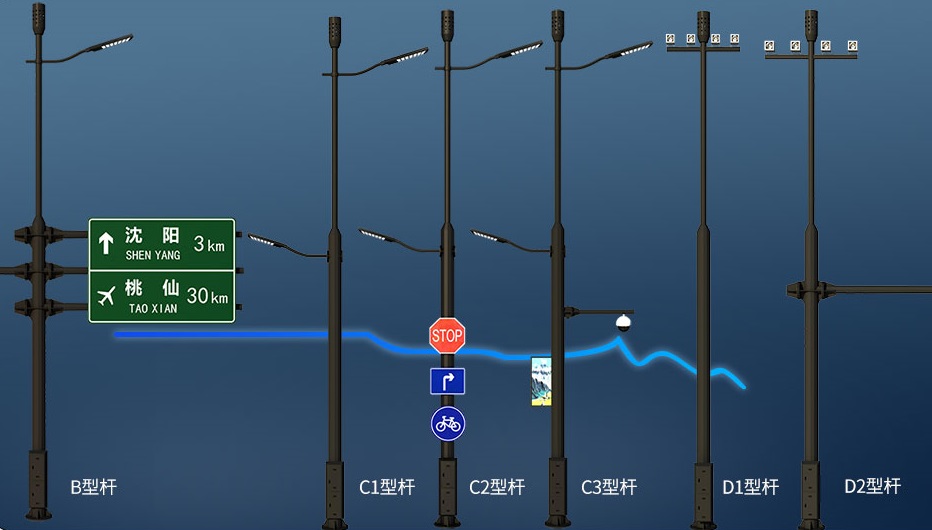 交通共杆合杆组合杆